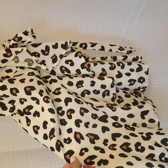 Leopard Print Wrap Dress - Picture 3 of 7